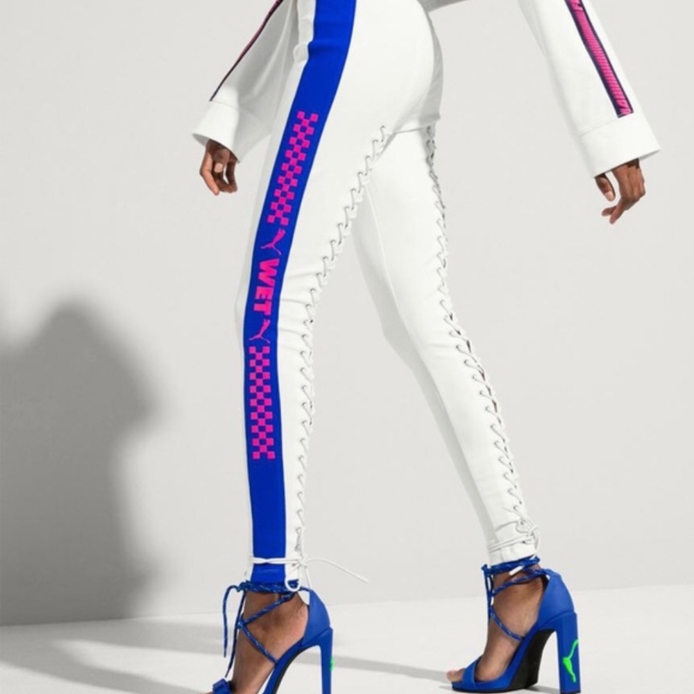 White Back Lacing Tights Fenty X Rihanna